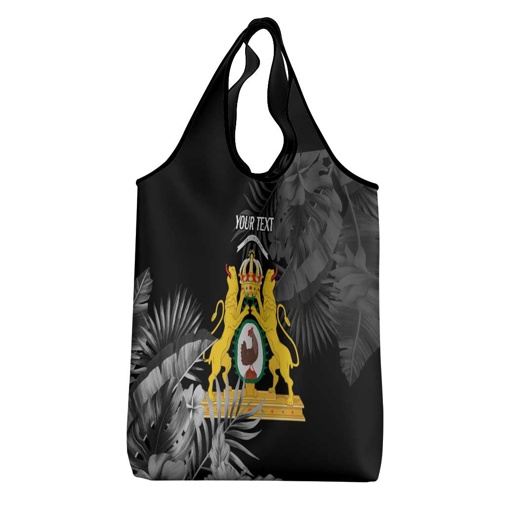 First Empire of Haiti Personalized Grocery Bag Black Hibiscus Liberte ou la Mort!