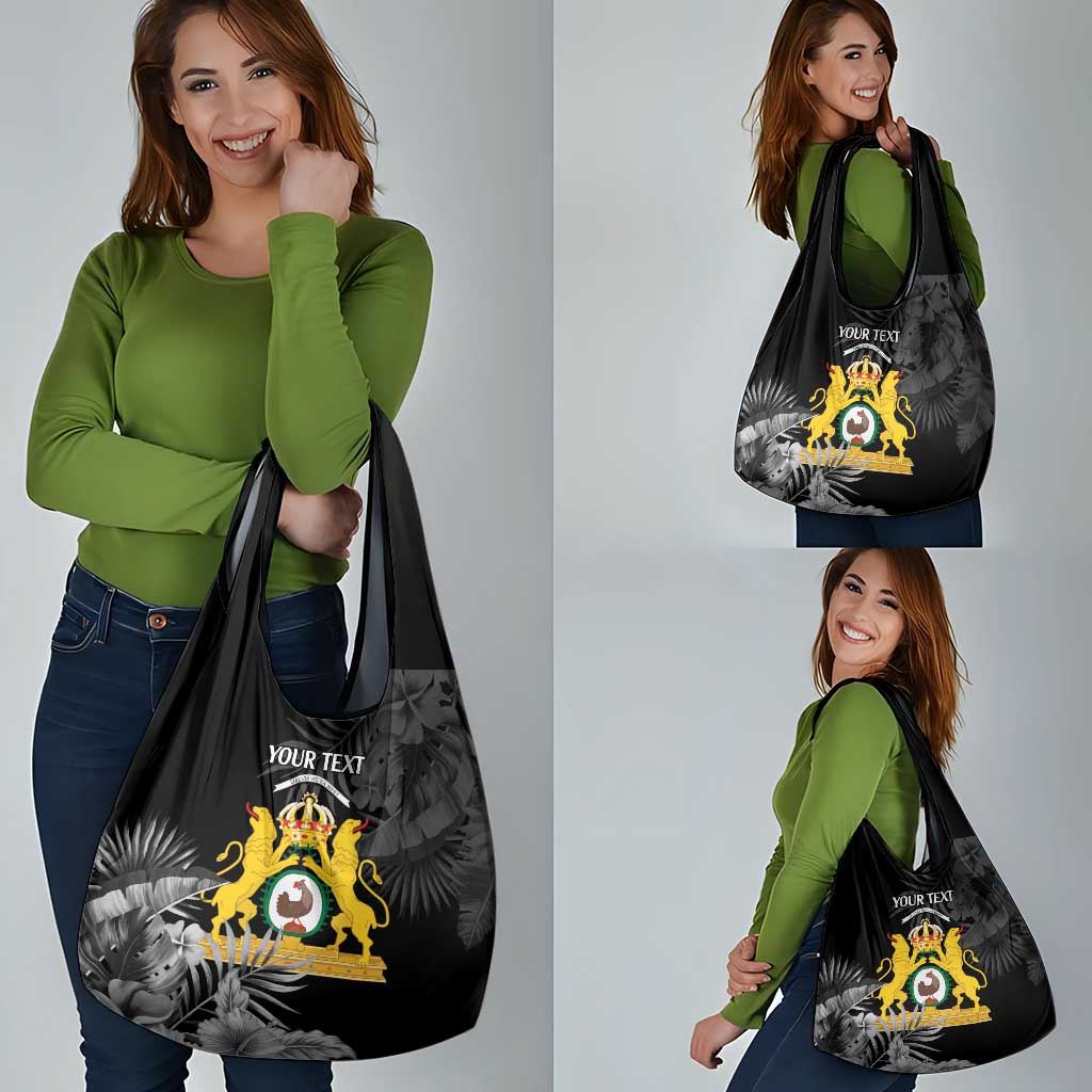 First Empire of Haiti Personalized Grocery Bag Black Hibiscus Liberte ou la Mort!