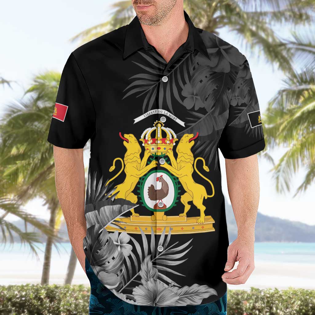 First Empire of Haiti Personalized Hawaiian Shirt Black Hibiscus Liberte ou la Mort!