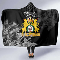 First Empire of Haiti Personalized Hooded Blanket Black Hibiscus Liberte ou la Mort!