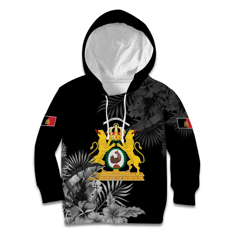First Empire of Haiti Personalized Kid Hoodie Black Hibiscus Liberte ou la Mort!
