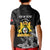 First Empire of Haiti Personalized Kid Polo Shirt Black Hibiscus Liberte ou la Mort!