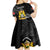 First Empire of Haiti Personalized Kid Short Sleeve Dress Black Hibiscus Liberte ou la Mort!