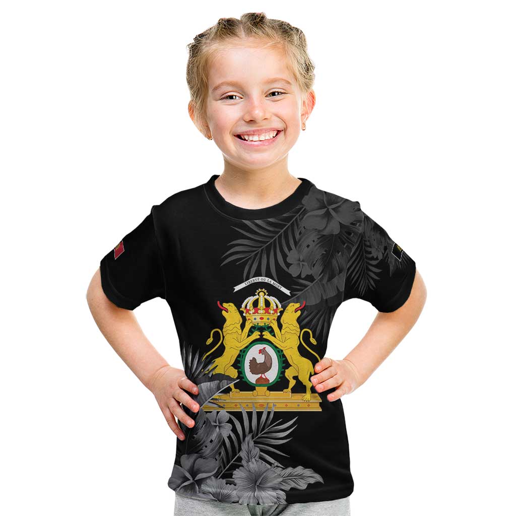 First Empire of Haiti Personalized Kid T Shirt Black Hibiscus Liberte ou la Mort!