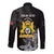 First Empire of Haiti Personalized Long Sleeve Button Shirt Black Hibiscus Liberte ou la Mort!