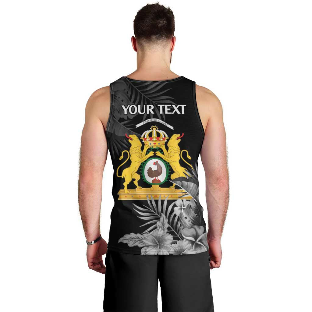 First Empire of Haiti Personalized Men Tank Top Black Hibiscus Liberte ou la Mort!