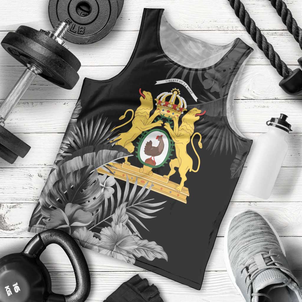 First Empire of Haiti Personalized Men Tank Top Black Hibiscus Liberte ou la Mort!