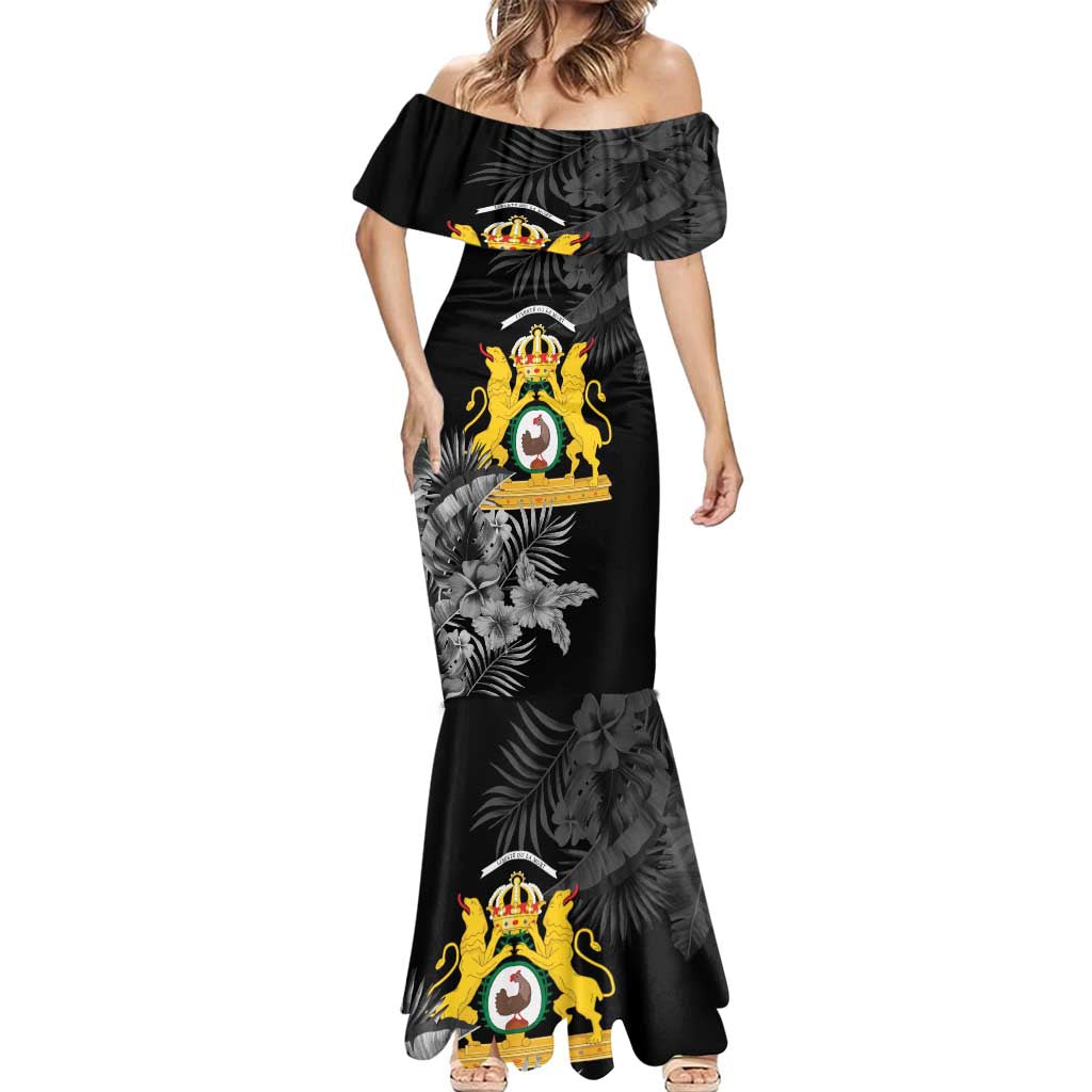 First Empire of Haiti Personalized Mermaid Dress Black Hibiscus Liberte ou la Mort!