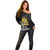 First Empire of Haiti Personalized Off Shoulder Sweater Black Hibiscus Liberte ou la Mort!