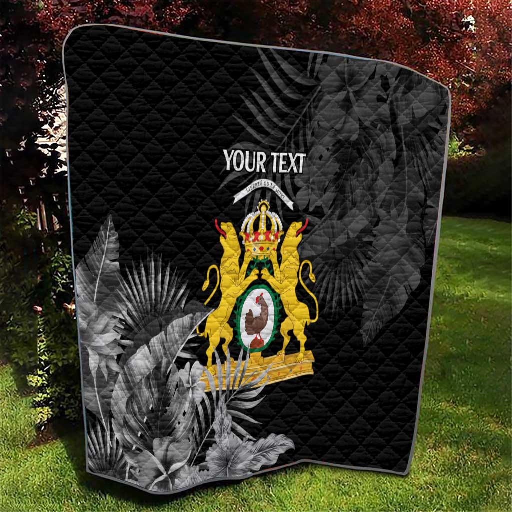 First Empire of Haiti Personalized Quilt Black Hibiscus Liberte ou la Mort!