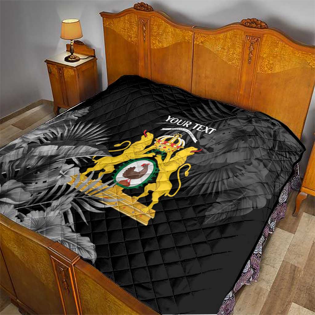 First Empire of Haiti Personalized Quilt Black Hibiscus Liberte ou la Mort!