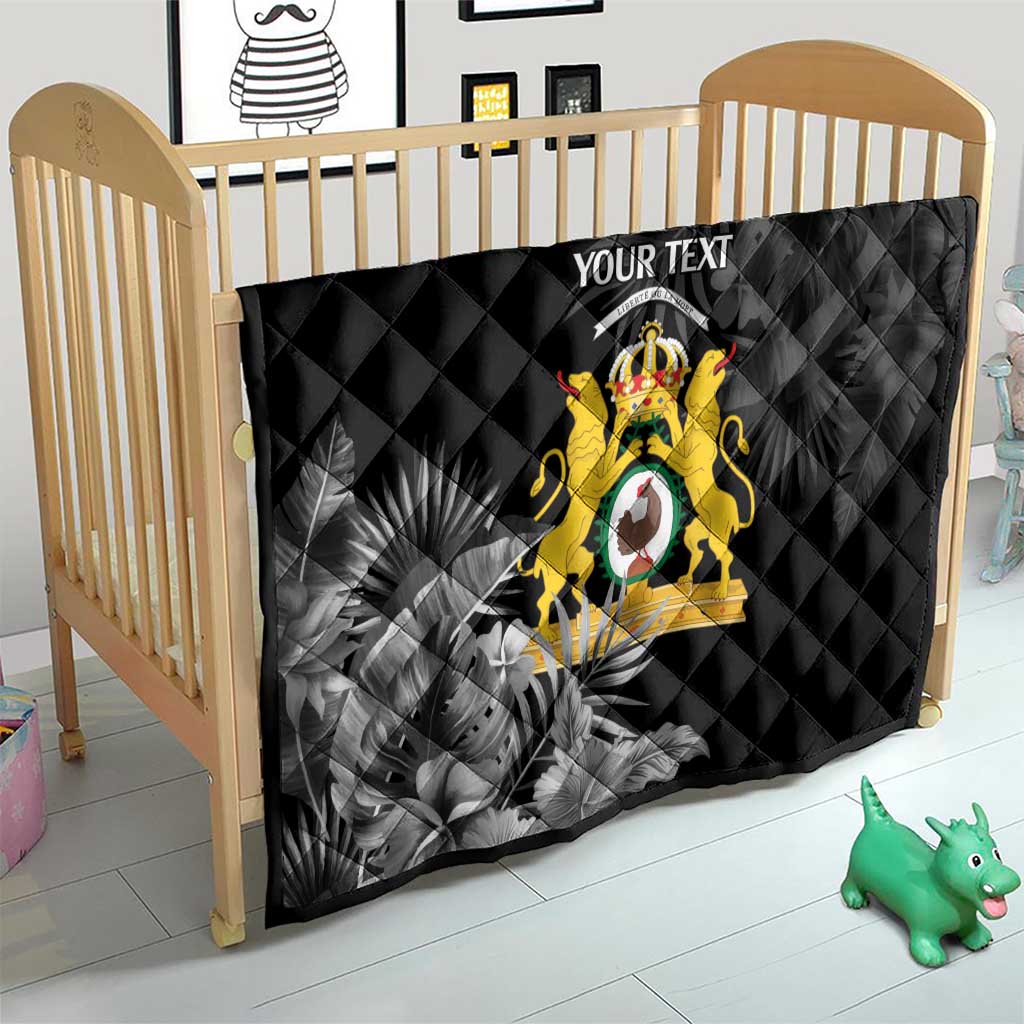 First Empire of Haiti Personalized Quilt Black Hibiscus Liberte ou la Mort!