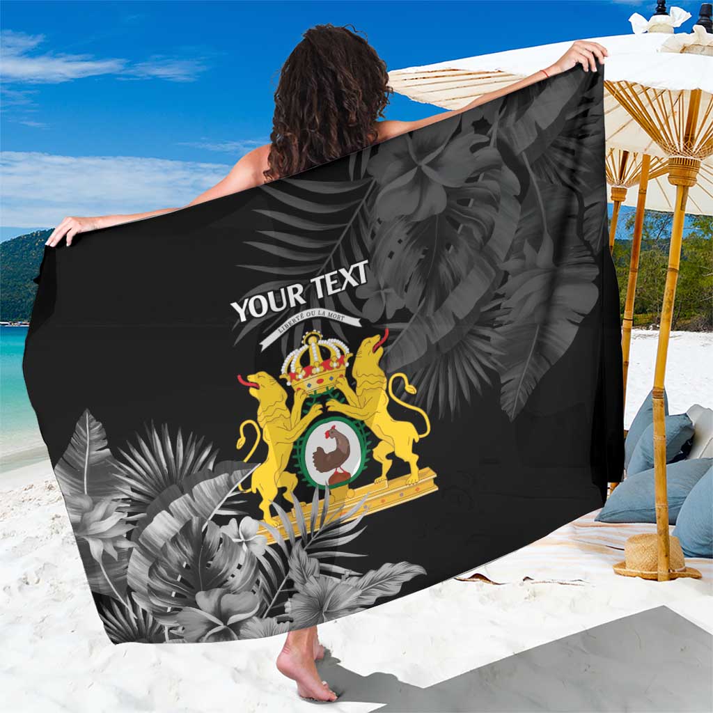 First Empire of Haiti Personalized Sarong Black Hibiscus Liberte ou la Mort!
