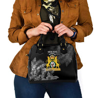 First Empire of Haiti Personalized Shoulder Handbag Black Hibiscus Liberte ou la Mort!