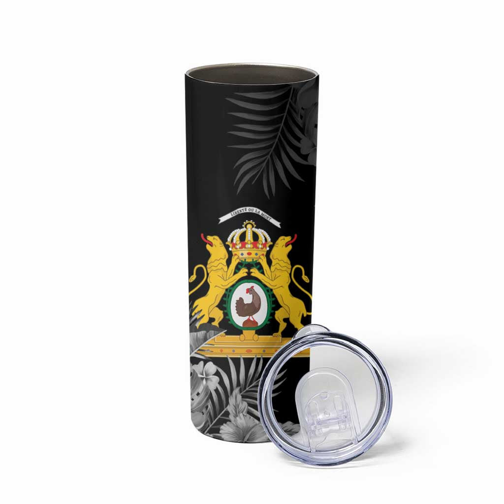 First Empire of Haiti Personalized Skinny Tumbler Black Hibiscus Liberte ou la Mort!