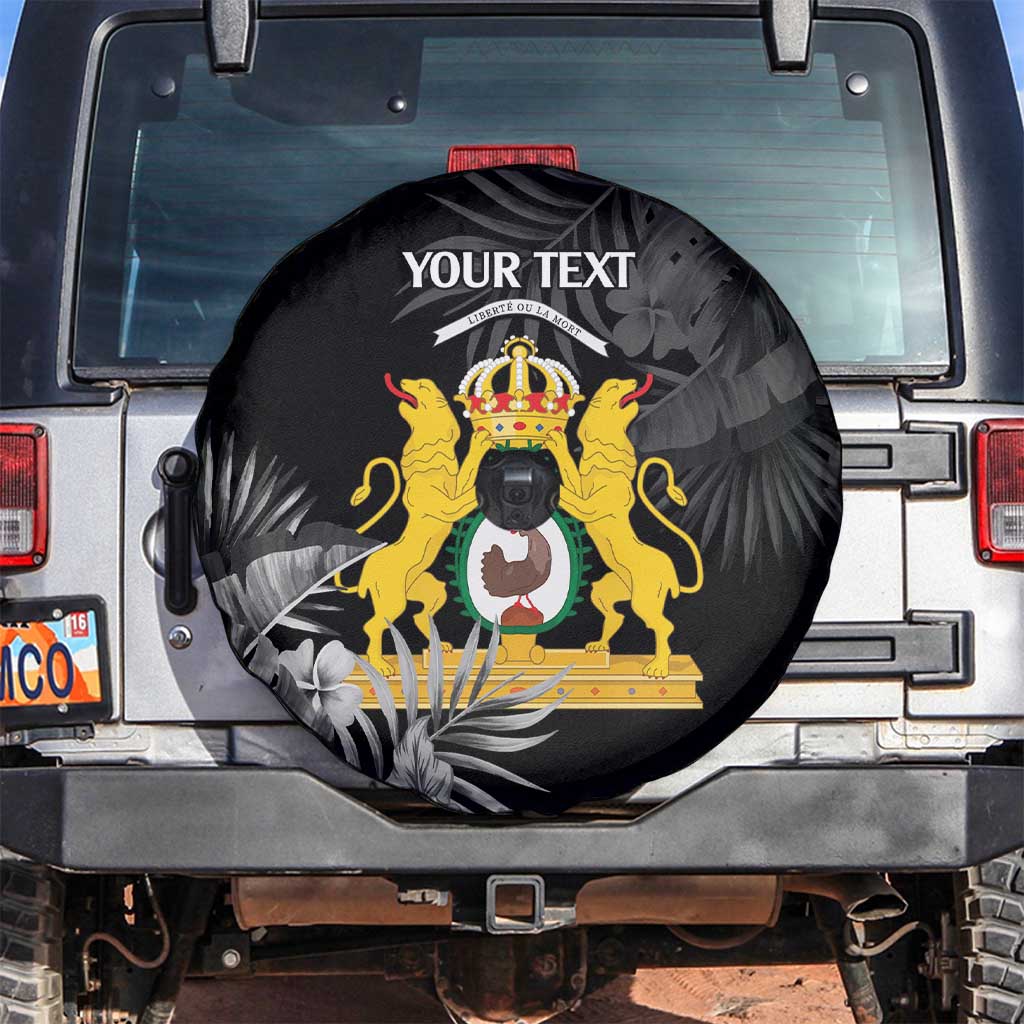 First Empire of Haiti Personalized Spare Tire Cover Black Hibiscus Liberte ou la Mort!