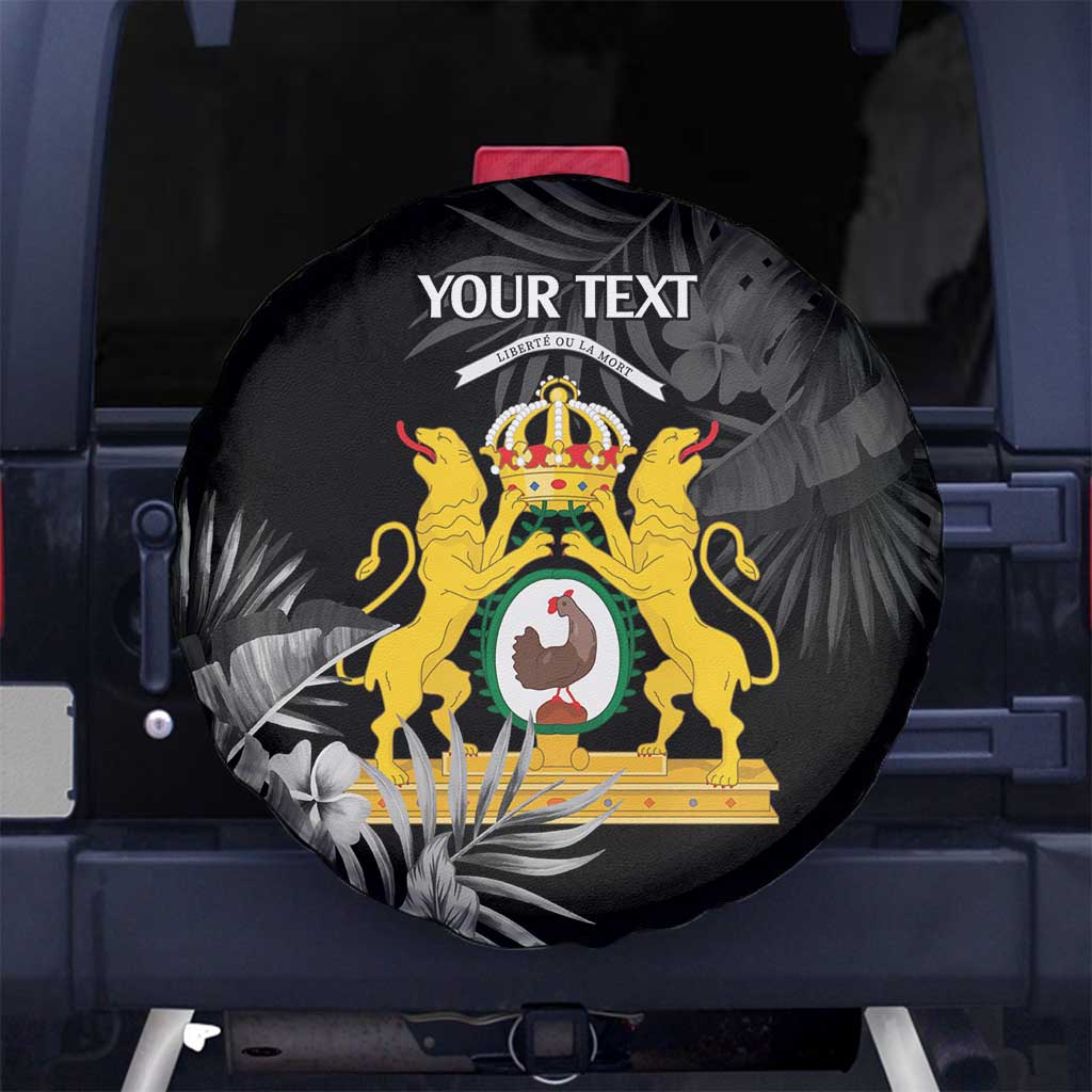 First Empire of Haiti Personalized Spare Tire Cover Black Hibiscus Liberte ou la Mort!