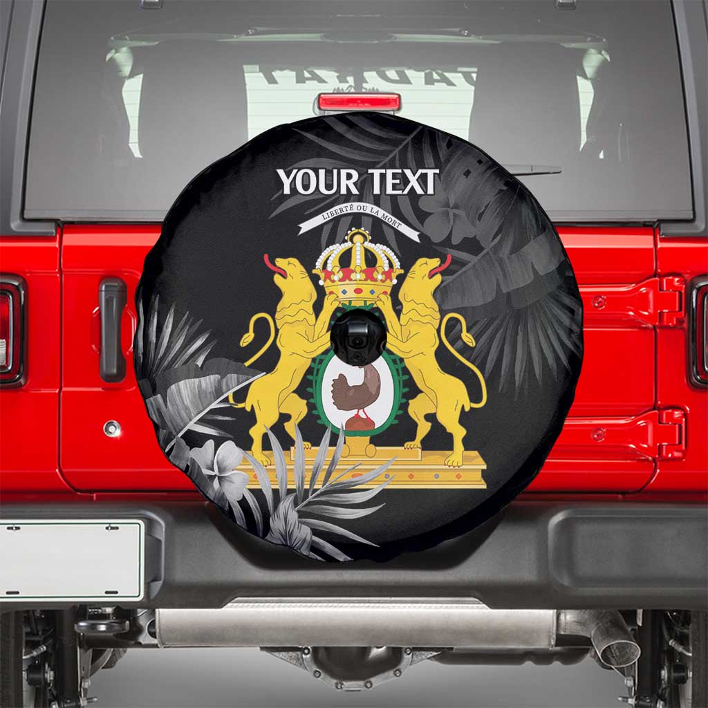 First Empire of Haiti Personalized Spare Tire Cover Black Hibiscus Liberte ou la Mort!
