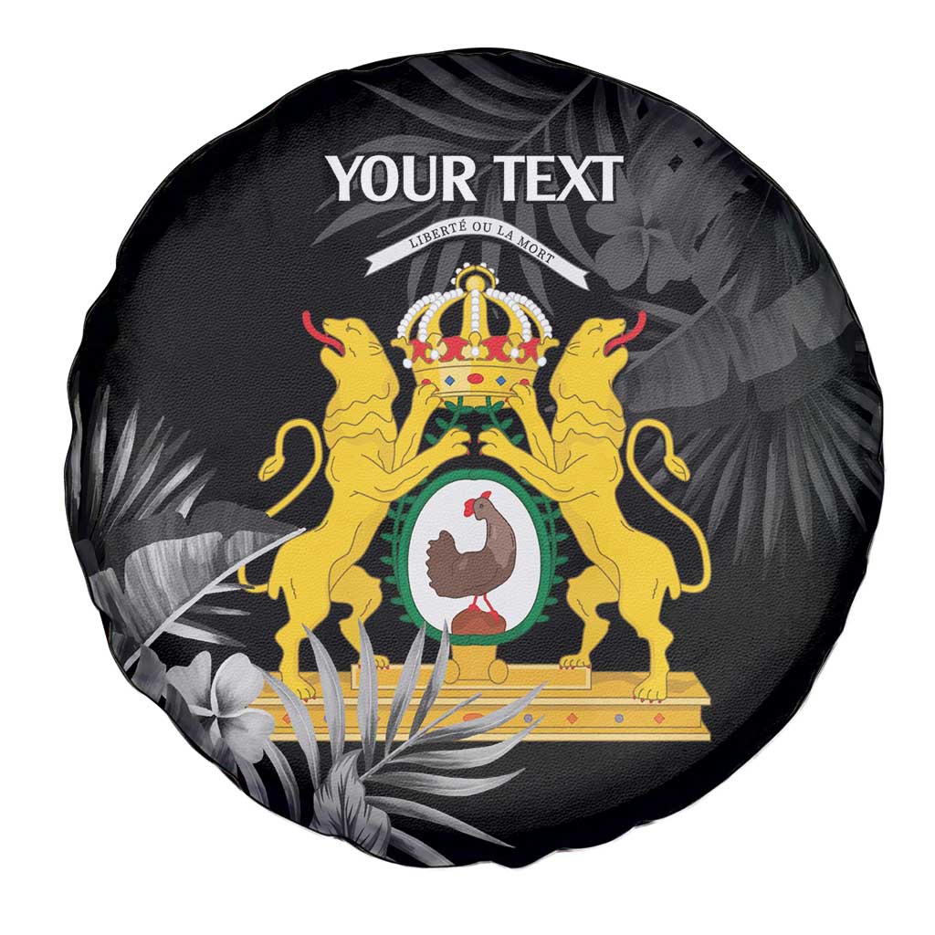 First Empire of Haiti Personalized Spare Tire Cover Black Hibiscus Liberte ou la Mort!