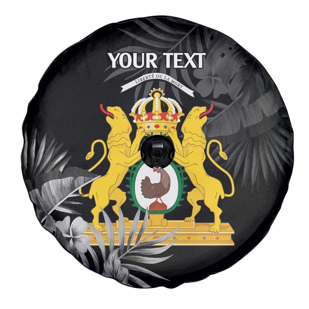 First Empire of Haiti Personalized Spare Tire Cover Black Hibiscus Liberte ou la Mort!