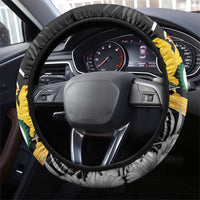 First Empire of Haiti Steering Wheel Cover Black Hibiscus Liberte ou la Mort!