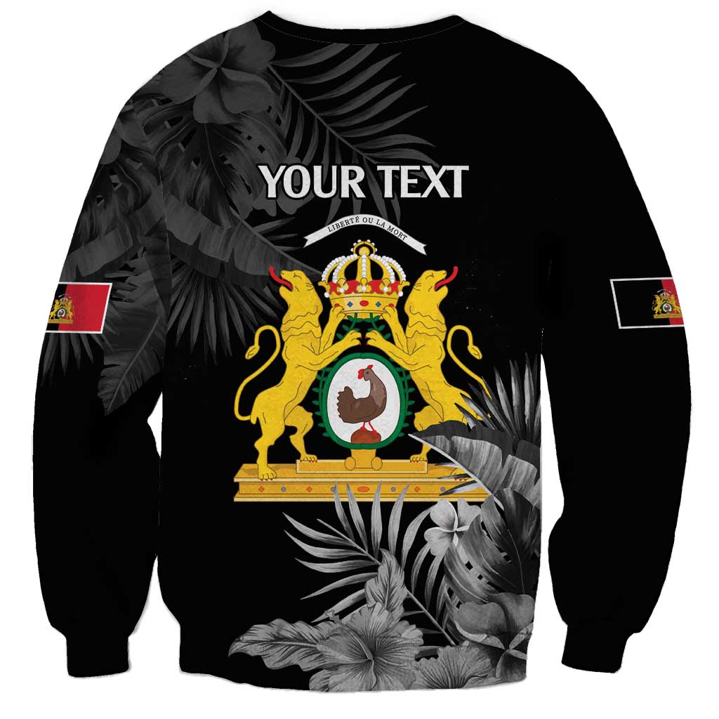 First Empire of Haiti Personalized Sweatshirt Black Hibiscus Liberte ou la Mort!