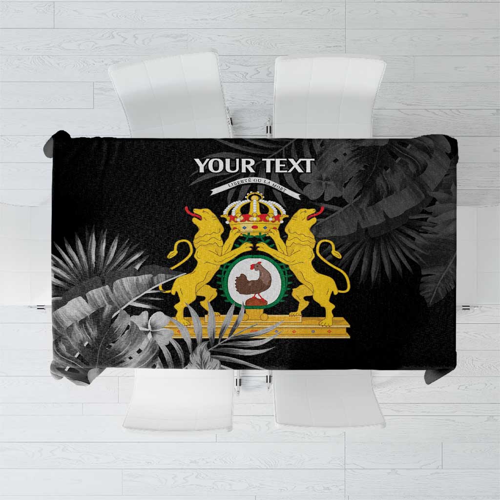 First Empire of Haiti Personalized Tablecloth Black Hibiscus Liberte ou la Mort!
