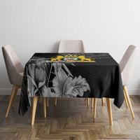 First Empire of Haiti Personalized Tablecloth Black Hibiscus Liberte ou la Mort!