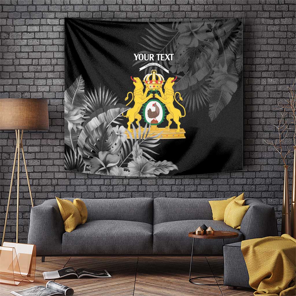 First Empire of Haiti Personalized Tapestry Black Hibiscus Liberte ou la Mort!