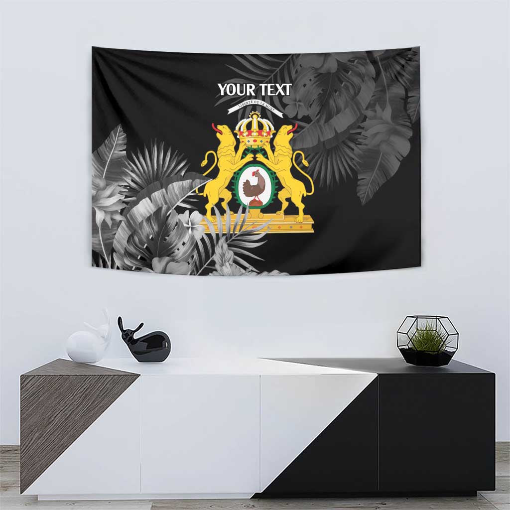 First Empire of Haiti Personalized Tapestry Black Hibiscus Liberte ou la Mort!