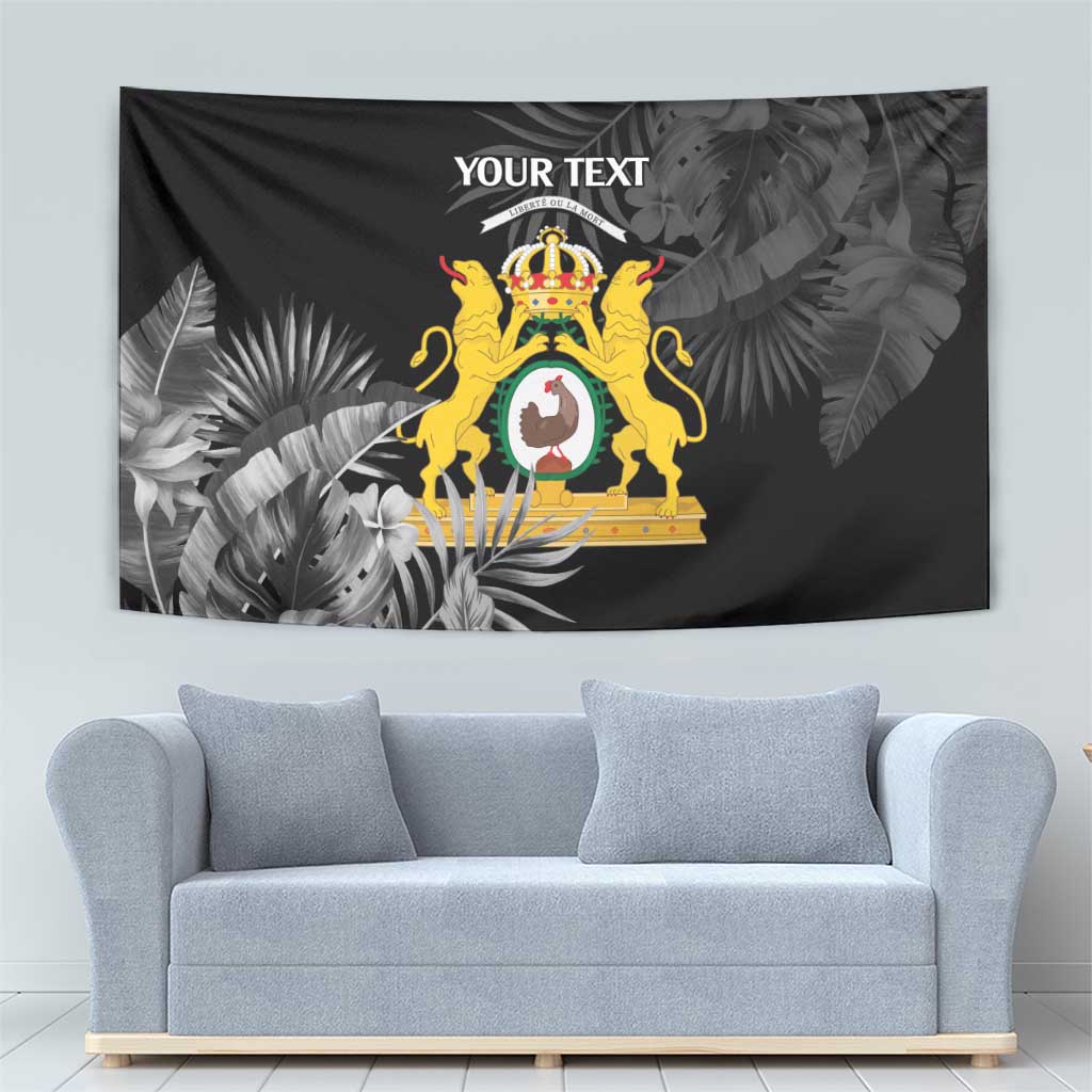 First Empire of Haiti Personalized Tapestry Black Hibiscus Liberte ou la Mort!