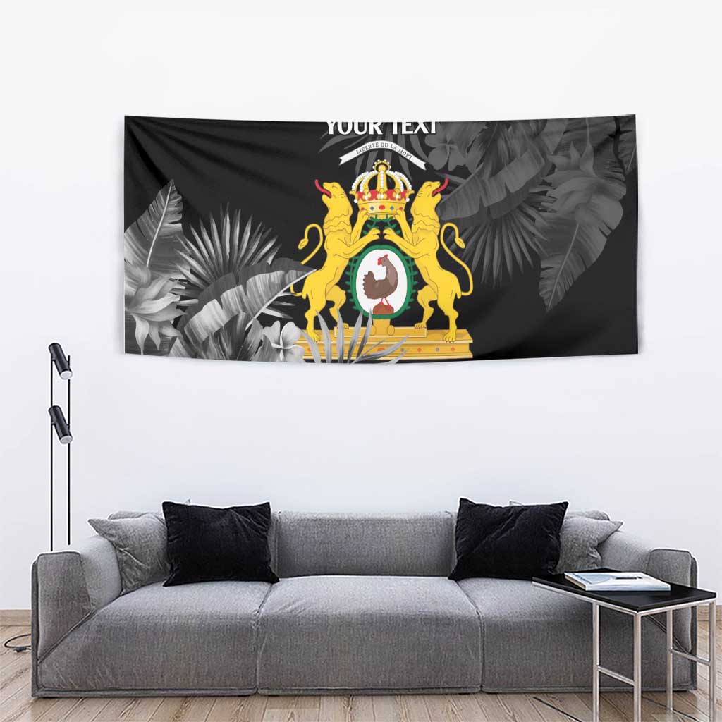 First Empire of Haiti Personalized Tapestry Black Hibiscus Liberte ou la Mort!
