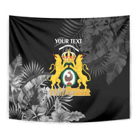 First Empire of Haiti Personalized Tapestry Black Hibiscus Liberte ou la Mort!