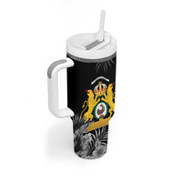 First Empire of Haiti Personalized Tumbler With Handle Black Hibiscus Liberte ou la Mort!