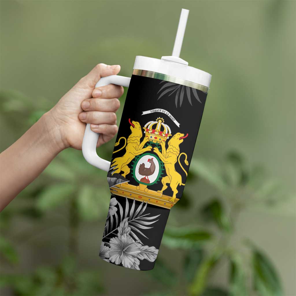 First Empire of Haiti Personalized Tumbler With Handle Black Hibiscus Liberte ou la Mort!