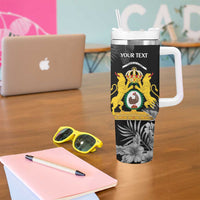 First Empire of Haiti Personalized Tumbler With Handle Black Hibiscus Liberte ou la Mort!