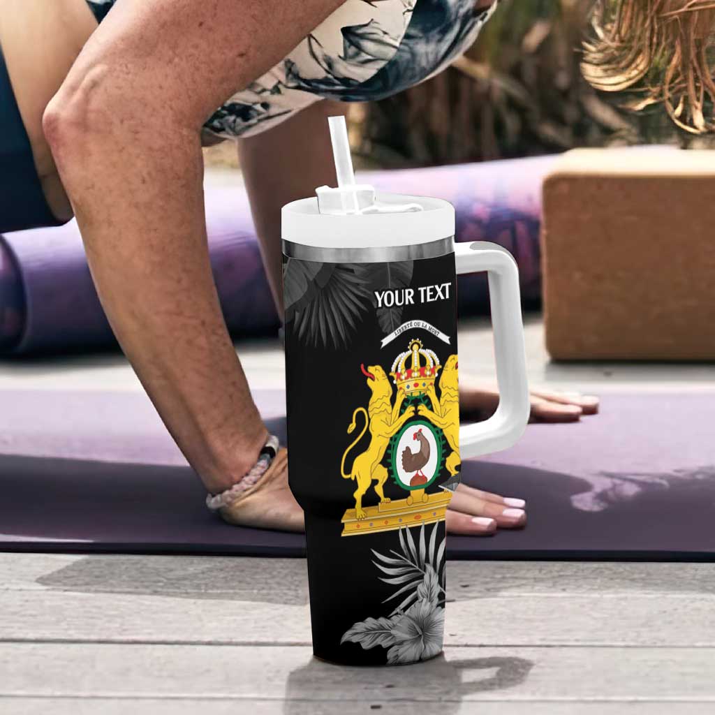 First Empire of Haiti Personalized Tumbler With Handle Black Hibiscus Liberte ou la Mort!