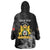 First Empire of Haiti Personalized Wearable Blanket Hoodie Black Hibiscus Liberte ou la Mort!