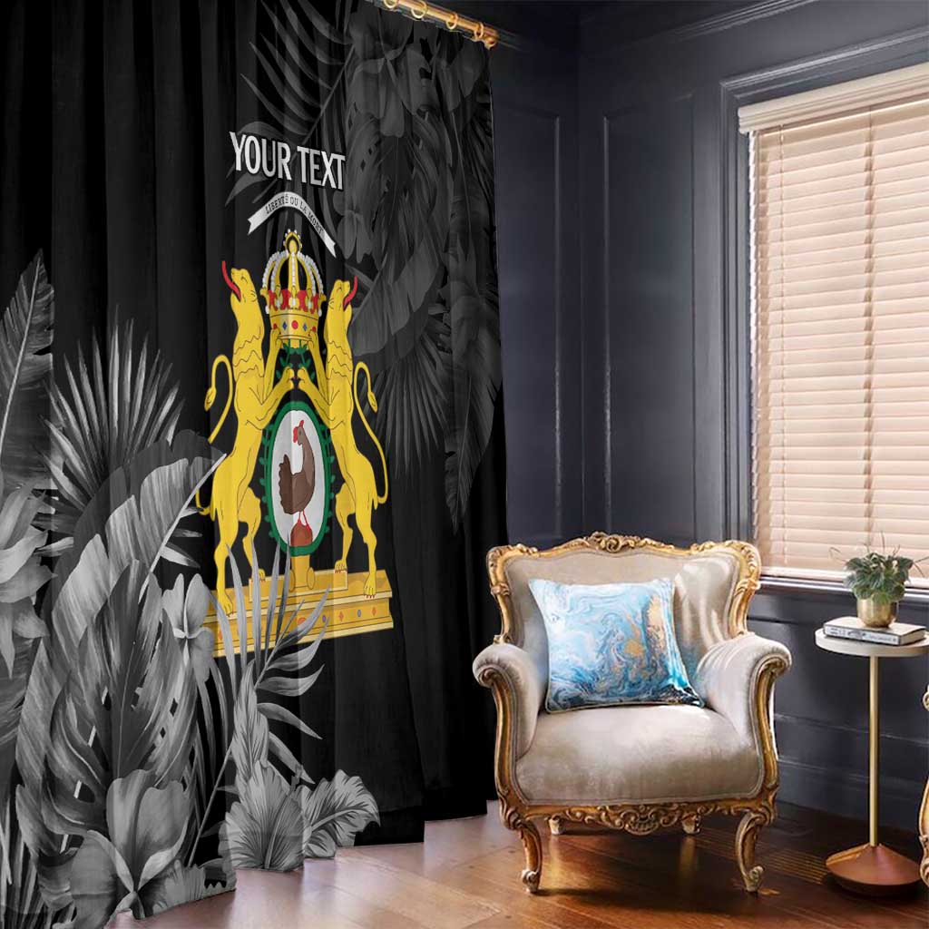 First Empire of Haiti Personalized Window Curtain Black Hibiscus Liberte ou la Mort!
