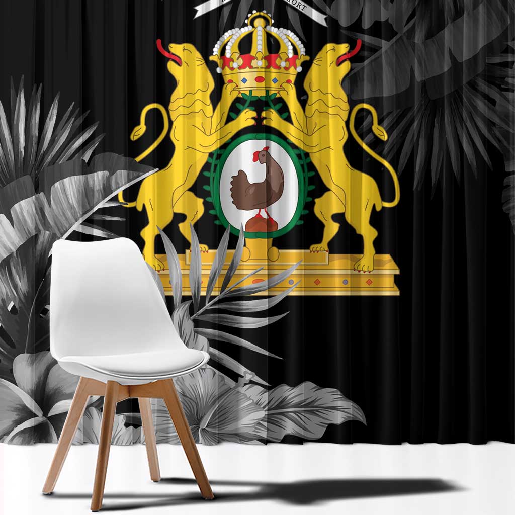 First Empire of Haiti Personalized Window Curtain Black Hibiscus Liberte ou la Mort!