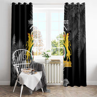 First Empire of Haiti Personalized Window Curtain Black Hibiscus Liberte ou la Mort!
