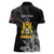 First Empire of Haiti Personalized Women Polo Shirt Black Hibiscus Liberte ou la Mort!