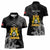 First Empire of Haiti Personalized Women Polo Shirt Black Hibiscus Liberte ou la Mort!