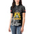 First Empire of Haiti Personalized Women Polo Shirt Black Hibiscus Liberte ou la Mort!