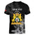 First Empire of Haiti Personalized Women V-Neck T-Shirt Black Hibiscus Liberte ou la Mort!