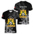First Empire of Haiti Personalized Women V-Neck T-Shirt Black Hibiscus Liberte ou la Mort!