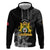 First Empire of Haiti Personalized Zip Hoodie Black Hibiscus Liberte ou la Mort!