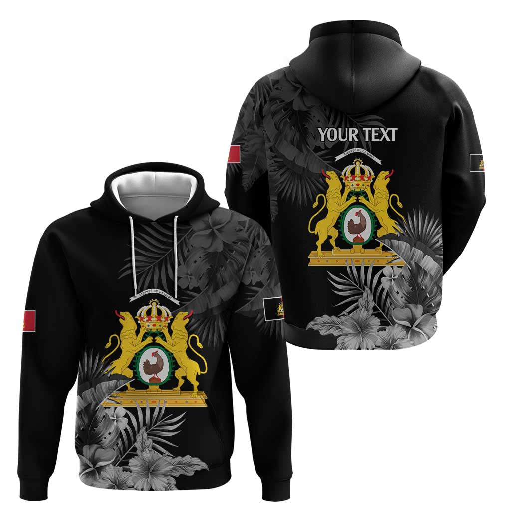 First Empire of Haiti Personalized Zip Hoodie Black Hibiscus Liberte ou la Mort!