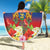 Second Empire of Haiti 1849-1859 Personalized Beach Blanket Tropical Hibiscus Flowers