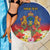 Second Empire of Haiti 1849-1859 Personalized Beach Blanket Tropical Hibiscus Flowers